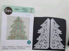 SI1 Sizzix Thinlits Christmas Tree Gatefold Card Dies 664467 Lisa Jones