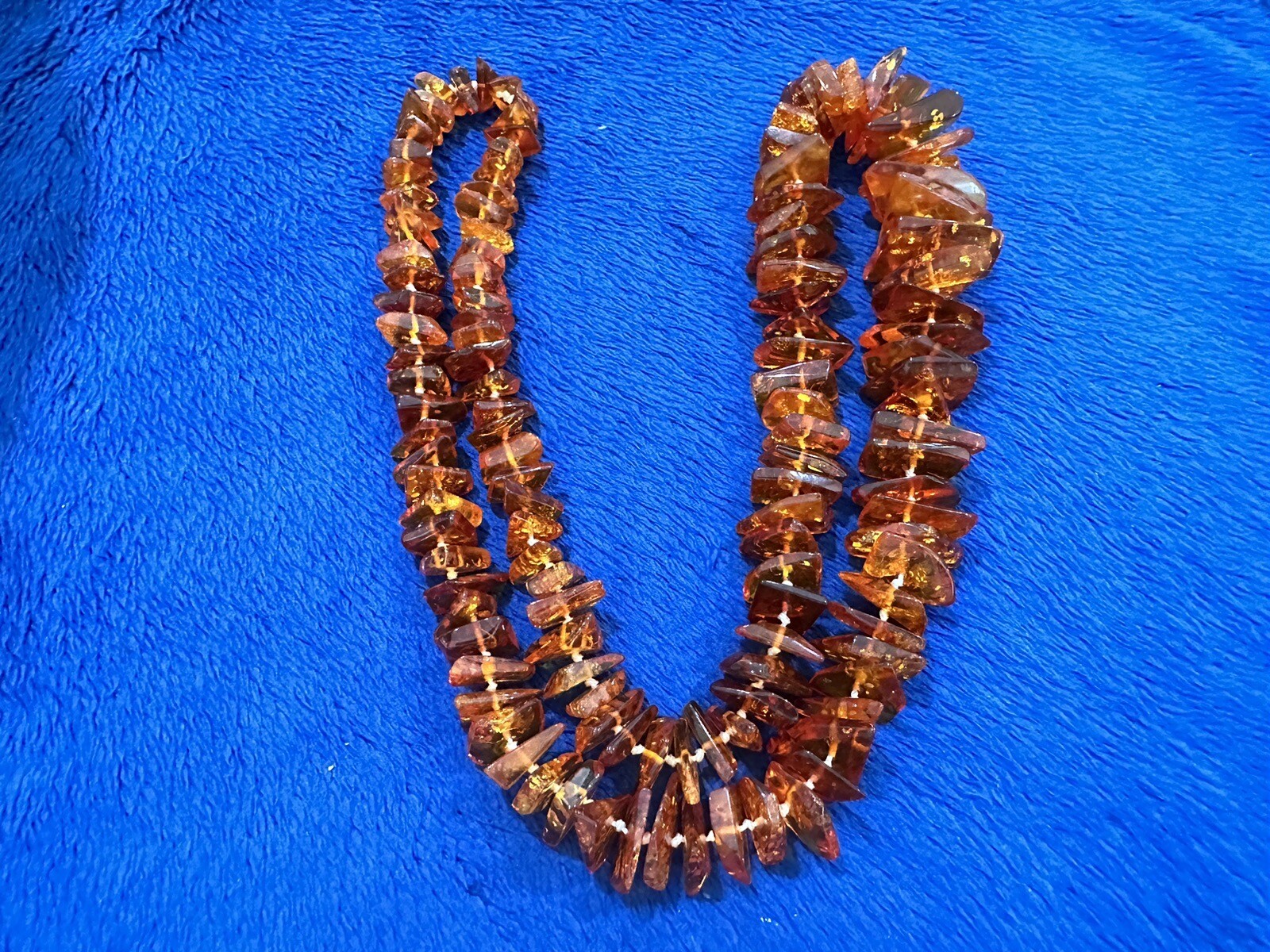 Vintage Baltic Amber Chip Statement Necklace, 28i… - image 6