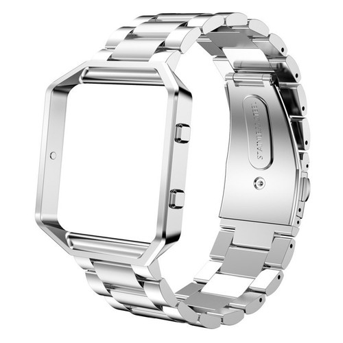 Edelstahl Klappverschluss Uhr Armband Armband + Rahmen für Fitbit Blaze - Bild 7 von 21