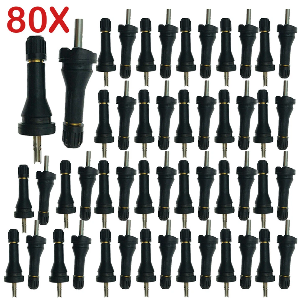 80PCS Rubber Replacement TPMS Monitoring Sensor Tire Valve Stem Kit VS-90 - Image 3 of 4