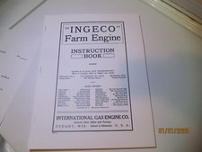 "Ingeco" International Gas Engine Co. Instructions & Parts Manual