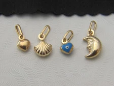 real 14k gold pendants charms