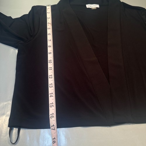 Calvin Klein Bolero Women Jacket Shrug Cropped Cardigan Open Front Black - Picture 10 of 15