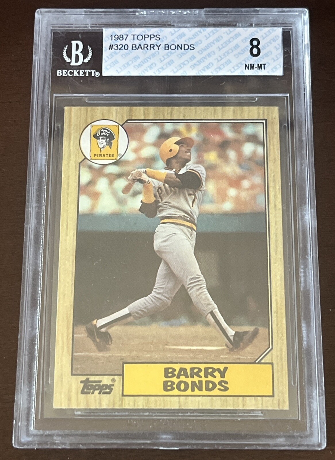 1987 Topps Barry Bonds #320 Rookie RC BECKETT 8 NM-MT