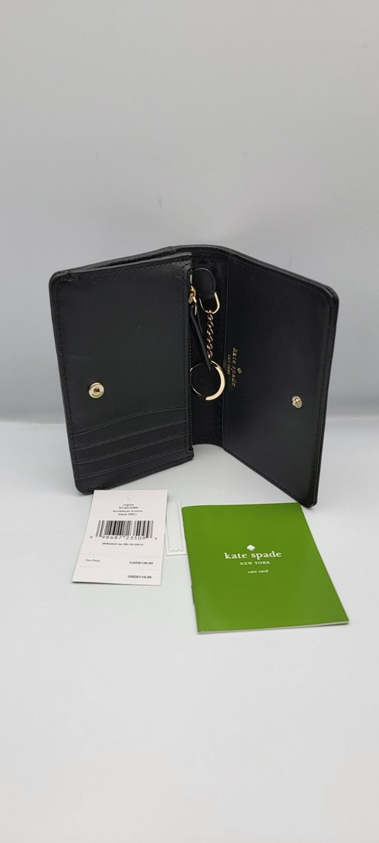 Kate Spade New York Regina Larchmont Avenue Bifold Kate Spade Black Regina Larchmont Avenue Leather Card Wallet  main image 3
