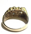 GIA certified 14k yellow gold mens .62ct diamond nugget ring 10.9g 14.5 large — photo 5