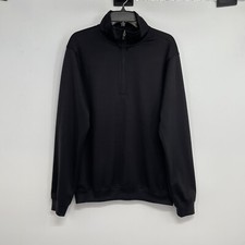Zero Restriction Tour Series 1/4 Zip Mens S Black Pullover Golf Long Sleeve