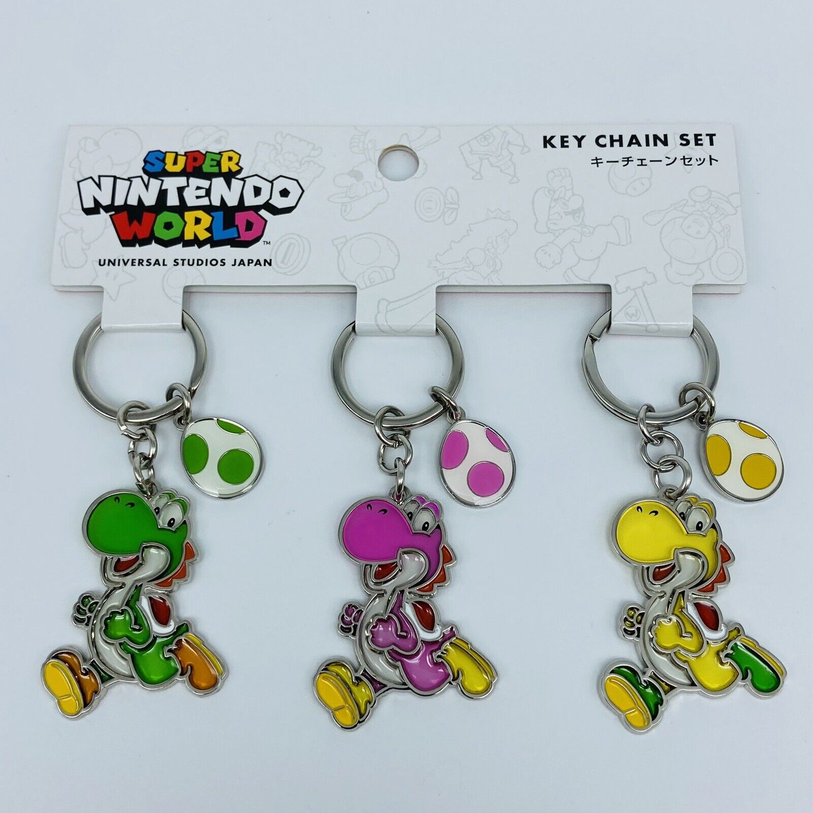 Classic Game Super Mario Bros Keychain Mario Yoshi Figure Key