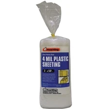 3 ft. W x 50 ft. L 4 Mil Thickness, Clear Plastic Sheeting Roll Multipurpose Use