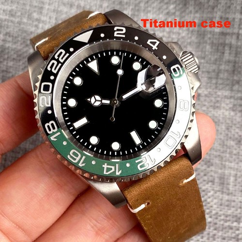 40mm Titanium Sapphire Glass Japan NH35 Automatic Mens Watch 20ATM Date Luminous - Picture 10 of 34