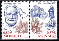 Monaco 2002 Victor Hugo, Writer, Les Misérables, Hunchback of Notre-Dame UNM/MNH
