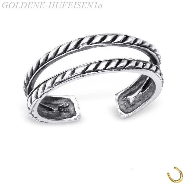 ZEHENRING 925 Sterling Silber Zehring Fuß-Ring Verstellbar xc103