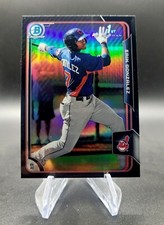 2015 Bowman Chrome 1st Bowman ERIK GONZALEZ Asia Black Refractor Indians RC