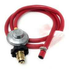 Propane Regulator and Hose Connection for LP Gas BBQ, Heater and Fire Pit - POL
