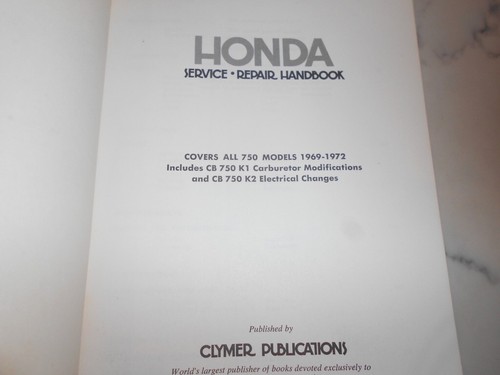 Manual de reparación de servicio Honda. Todos los 750 modelos 1969-1972. Publicaciones de Clymer. - Imagen 3 de 5