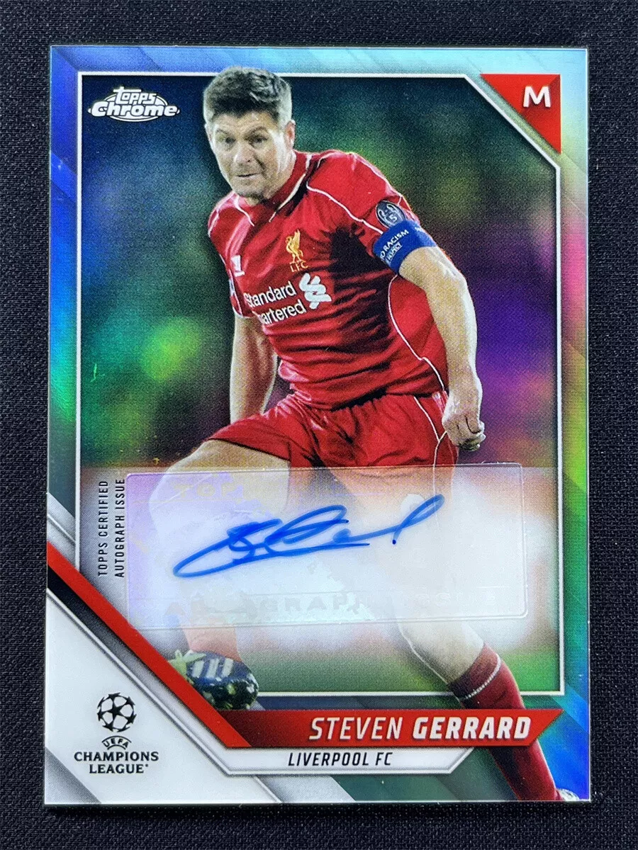 2021-22 Topps Chrome UEFA Champions League Steven Gerrard Silver Auto #CA-SG