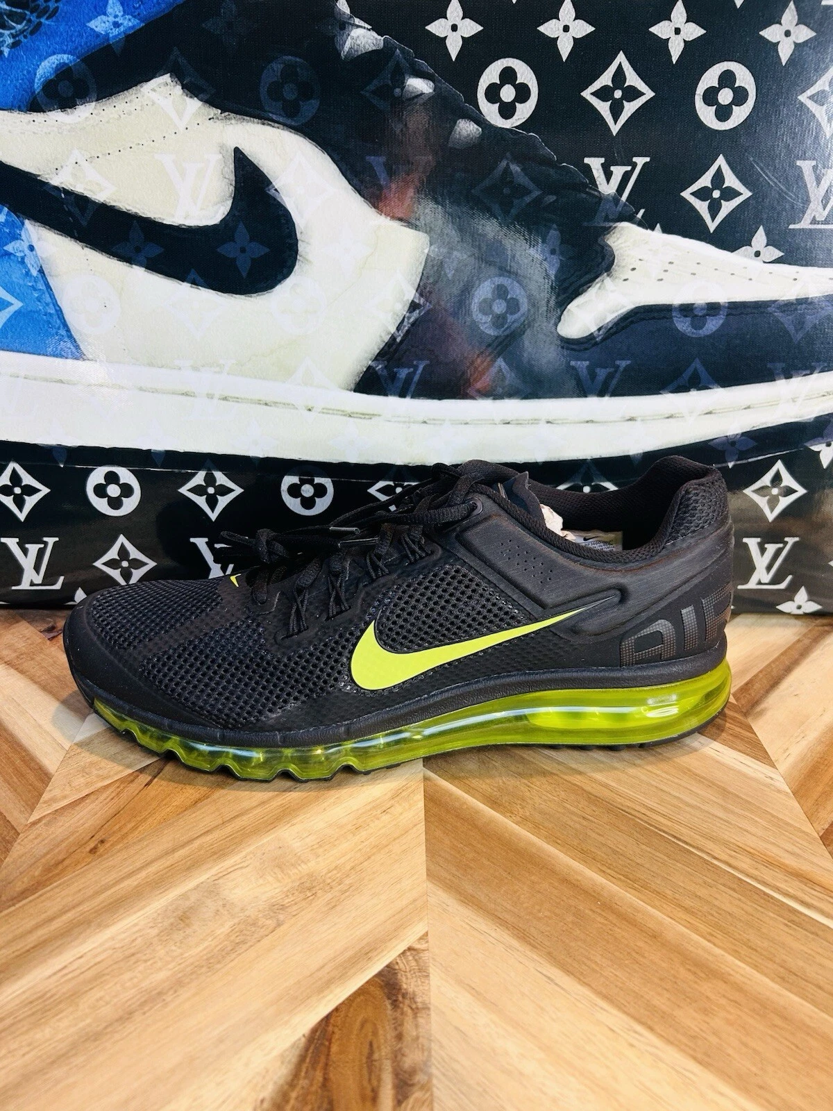 Nike Air Max 2013 Homme Taille 13 Noir Volt Air Bubble HF3660 001
