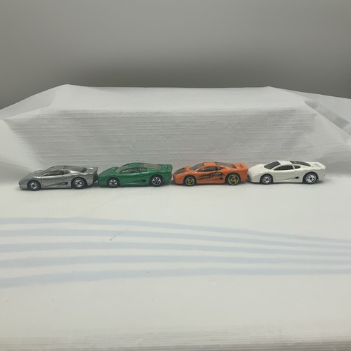 Vintage Hot Wheels Jaguar XJ220 Silver Green Orange White Lot Of 4 Die Cast - Picture 4 of 6