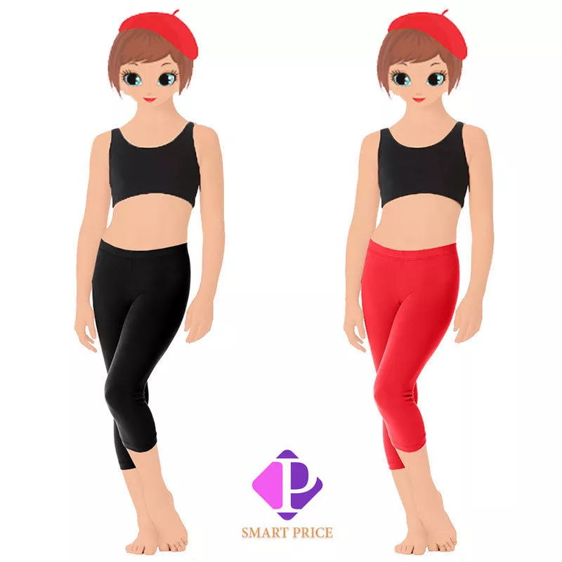 Amazon.com: Resinta 3 Pack Girls Capri Leggings Girls Running Yoga Dance  Pants Girls Athletic Workout Leggings Black: Clothing, Shoes & Jewelry