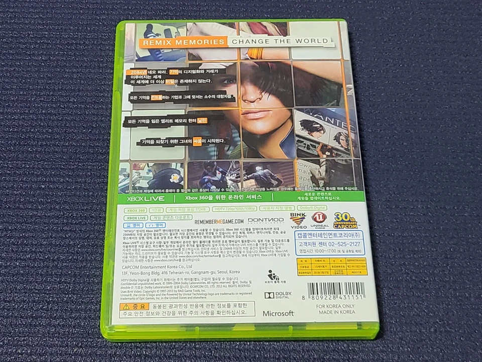 Microsoft XBOX360 Remember Me Capcom Retro Game Korean Version for MS Console - Image 2 of 4