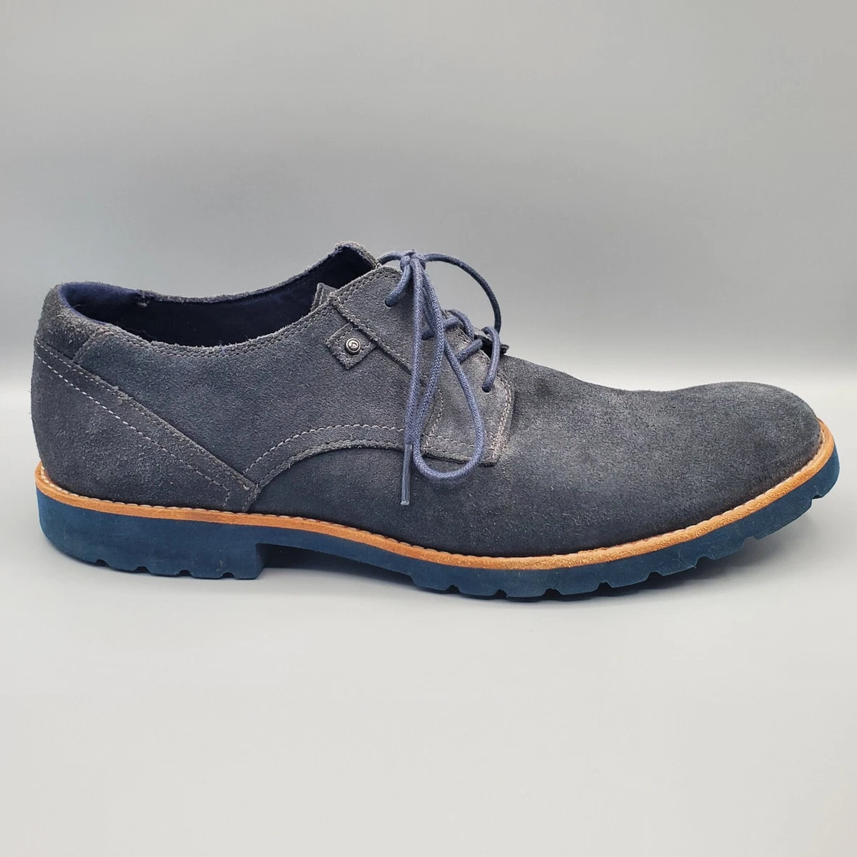 Blue sales rockport shoes