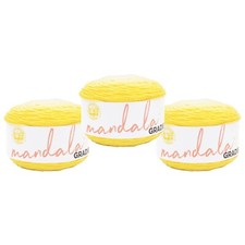 3 Pack Lion Brand Yarn 558-207BV Mandala Gradient Yarn, Yellow