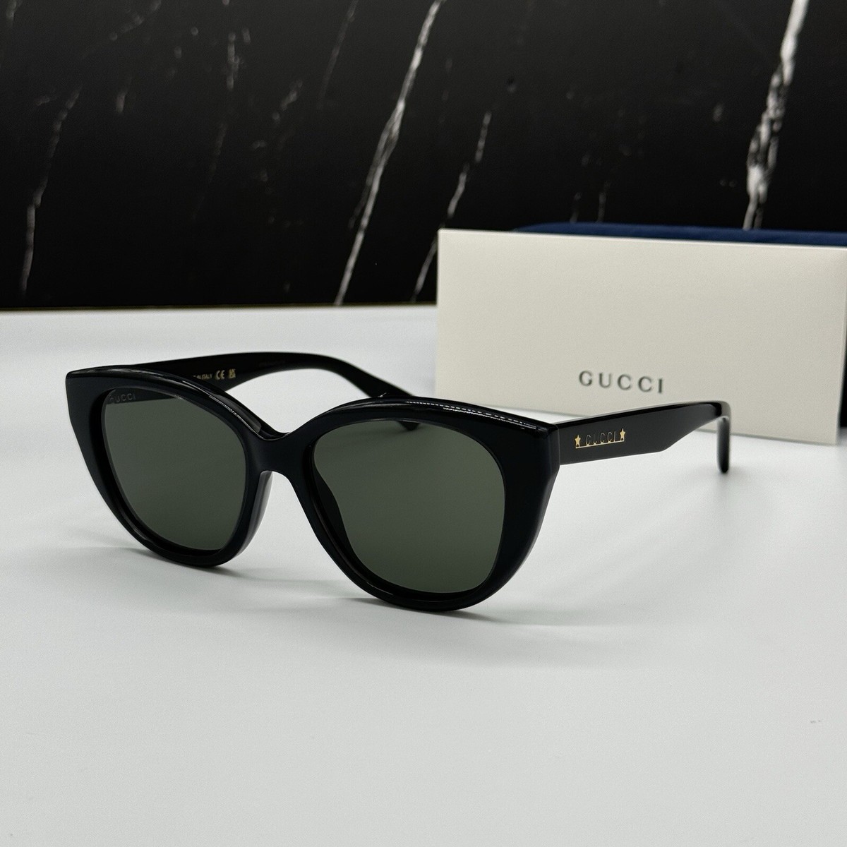 GUCCI キャットアイフレムサンクラス GG1588S 002 NEW GG1588S 001 GUCCI BLACK GREY CAT EYE WOMEN GUCCI