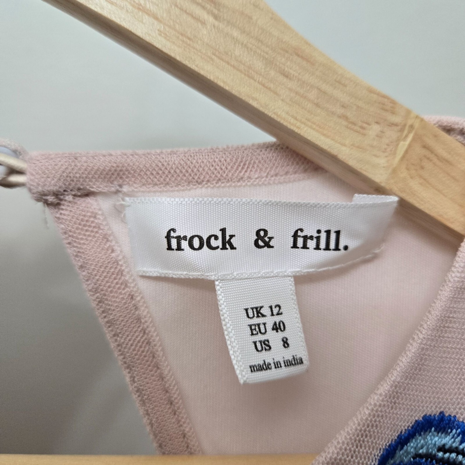 Frock & Frill Midi Dress Medium Embroidered Flora… - image 3