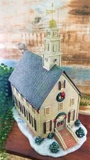 Lang and Wise Joy of Christmas Village Meeting House Lighted Linda Nelson Stocks