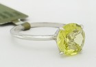 GENUINE 2.72 Cts PERIDOT SOLITAIRE RING 10k WHITE GOLD - Free Certificate - NWT — photo 7