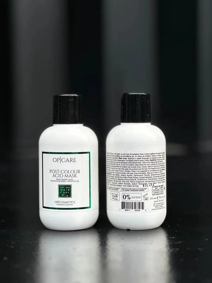 VEGAN-OP/CARE Hair REPAIR/BONDING SYSTEMS COLOR ACID Mask 250ml SLS FREE - Image 4 of 4