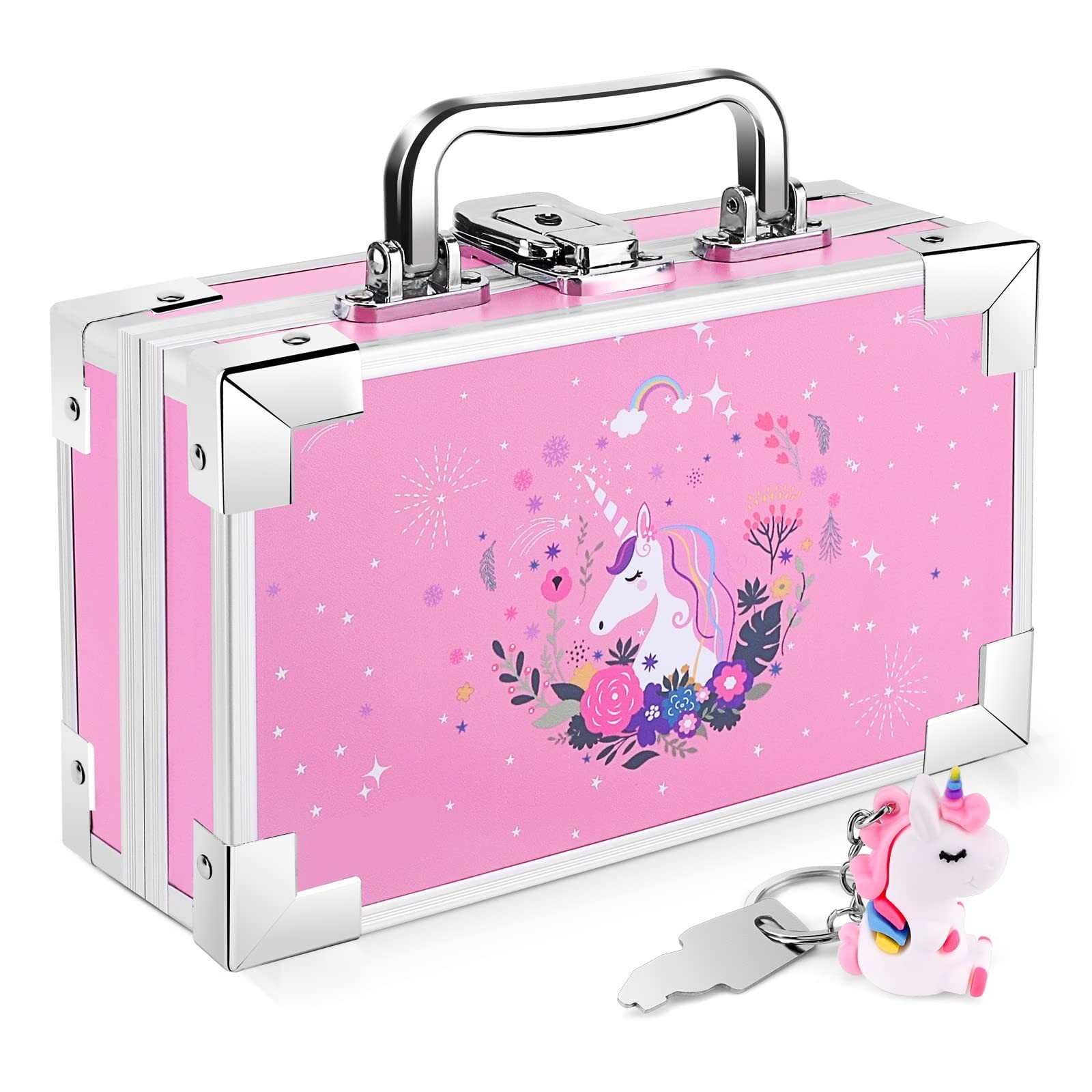 Unicorn Pencil Box for Girls Boys , Lock Box for School with Portable Handle ...