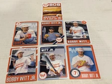Rare 2025 Bobby Witt Jr WHATABURGER Promo Base Card Set 1-7 w/ Table Tent SHARP