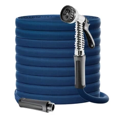 Garden Hose 100ft, Non-Expanding Lightweight Water Hose with 7 Function Nozzl...