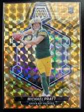 Michael Pratt 2024 Panini Mosaic RC Yellow Reactive Mosaic Prizm Packers Rookie