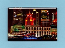SHANGHAI *2X3 FRIDGE MAGNET* CITY SKYSCRAPER SKYLINE GARDEN TEMPLE TOWER YANGTZE
