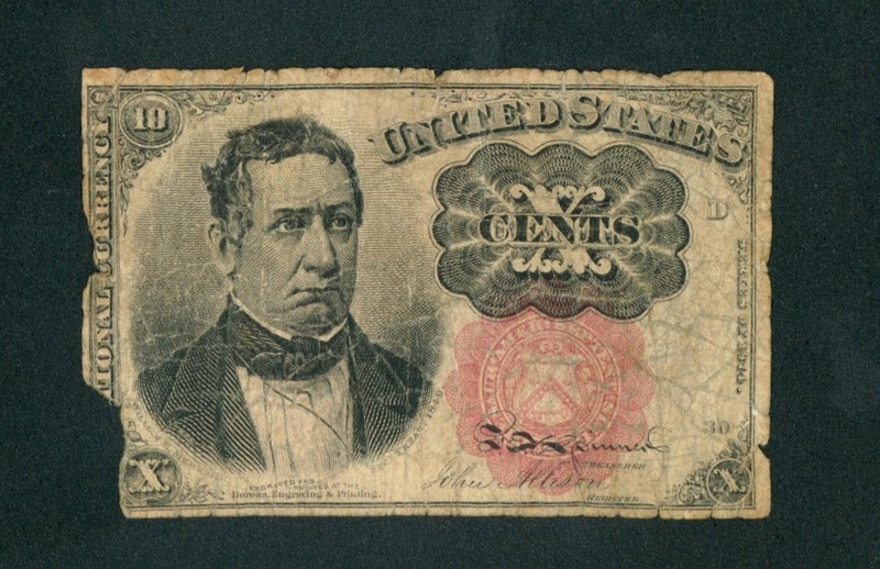 10¢ Fourth Issue Fractional Note ** PAPER CURRENCY AUCTION
