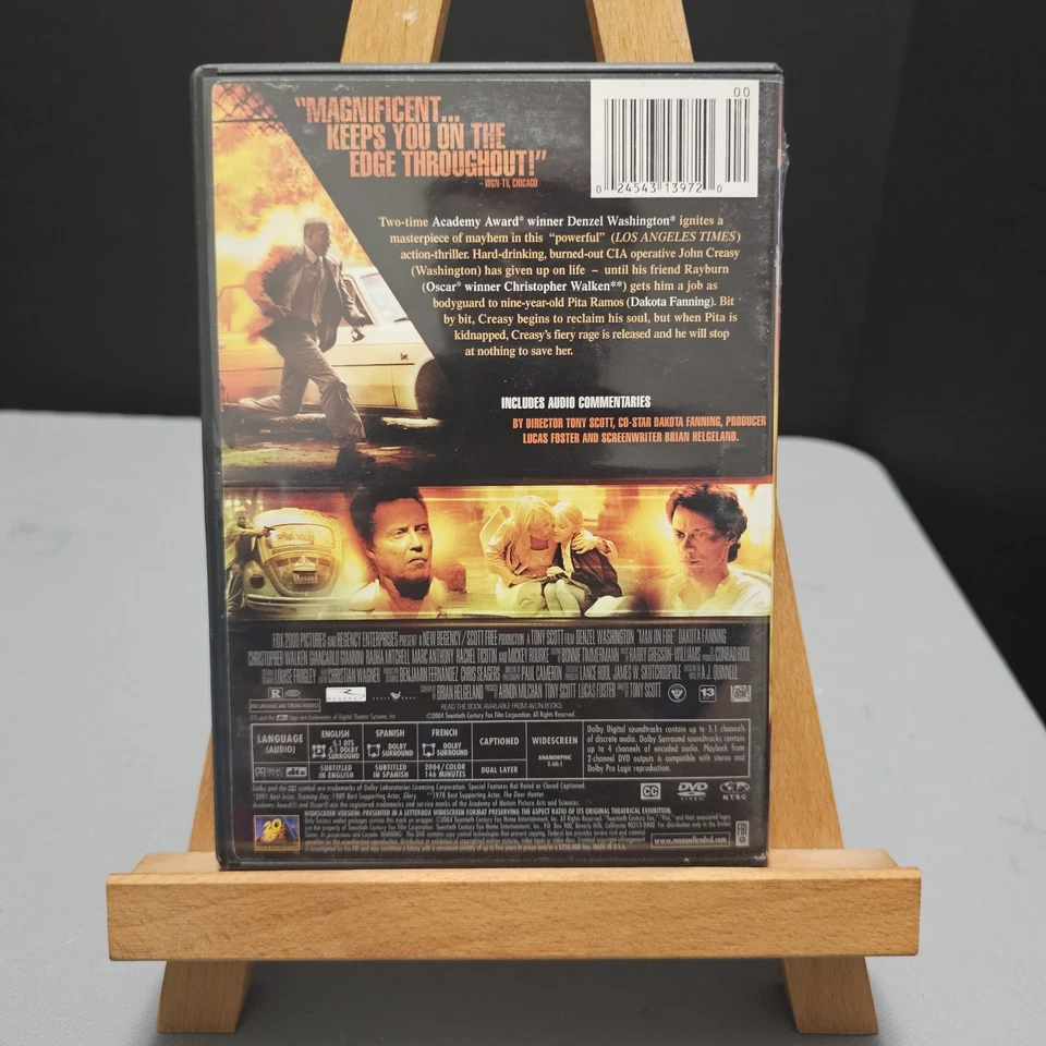 Man on Fire (DVD, Widescreen, 2004) - Image 4 of 4