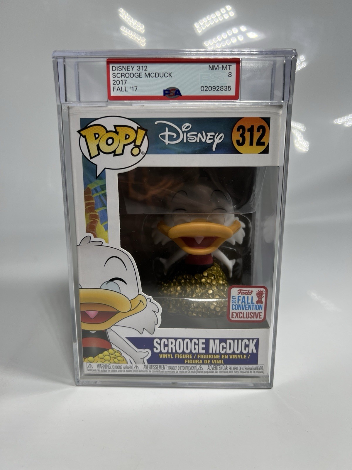 Funko Pop! Scrooge McDuck #312 - 2017 NYCC/ Fall Convention Excl. PSA Graded 8