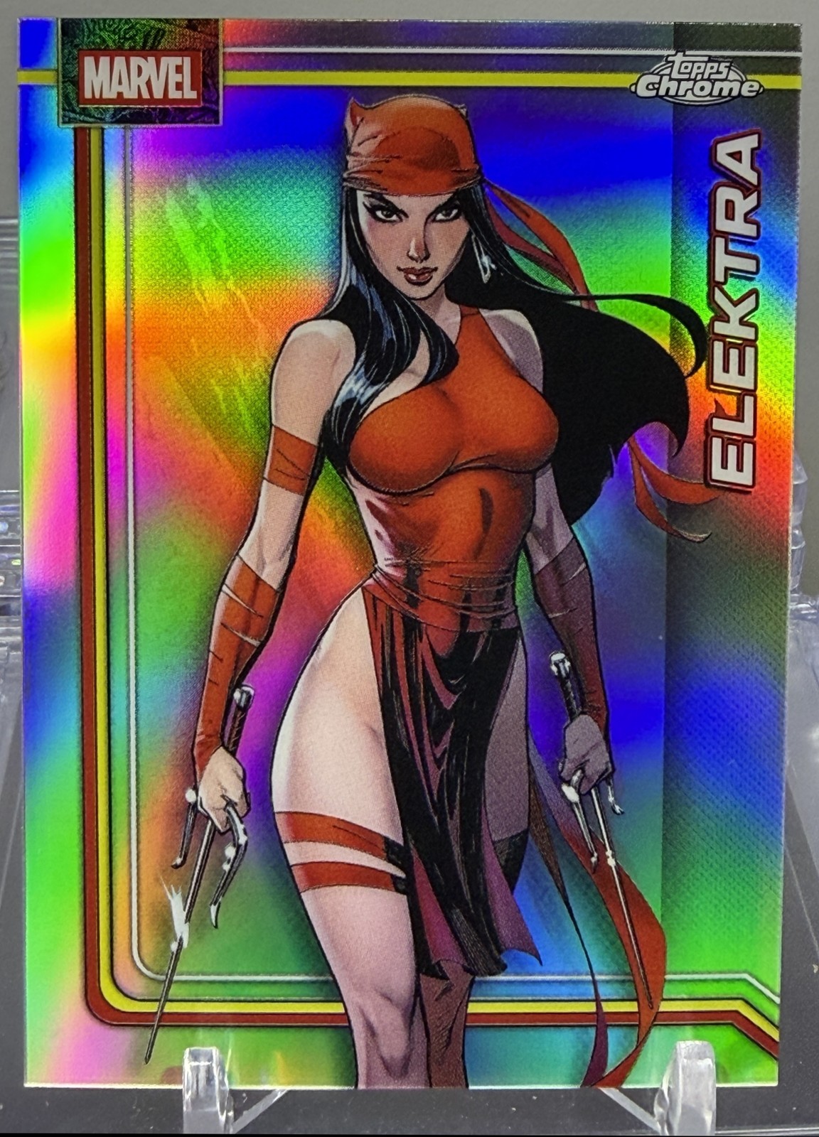 2026 Topps Chrome Marvel Comics Elektra Refractor #116