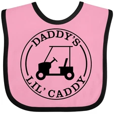 Inktastic Daddy's Lil Caddy Baby Bib Daddy Father Fathers Day 2016 Golf Cart Dad