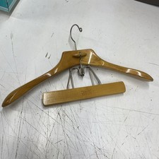 Vintage The Setwell 18 Inch Wooden Heavy Duty Suit Valet Hanger Made In USA