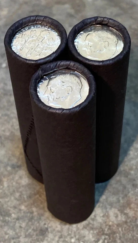 Rollo de centavo de trigo negro antiguo con extremo de centavo de plata SIN CIRCULAR moneda sin buscar patrimonio Foto 2 de 3