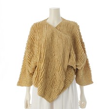 ISSEY MIYAKE 80s Brush Tag Dolman Sleeve Knit Jacket Yellow Used Authentic