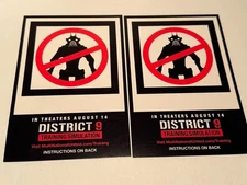 DISTRICT 9 movie lot of 2 US promo postcards 2009 SDCC Comic Con Sci-Fi