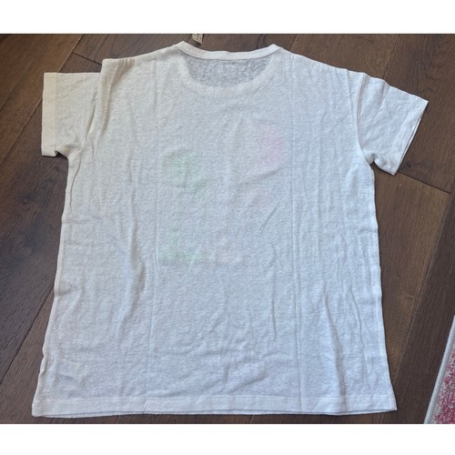 Aerie Breezy Boyfriend Round Neck Oversized T-Shirt Tropic White Women Sz M NWT - Picture 2 of 8