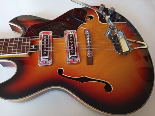 Audition or Teisco vintage guitar hollow body. 339 late 60’s/70’s Semi Acoustic - 第 5/8 張圖片