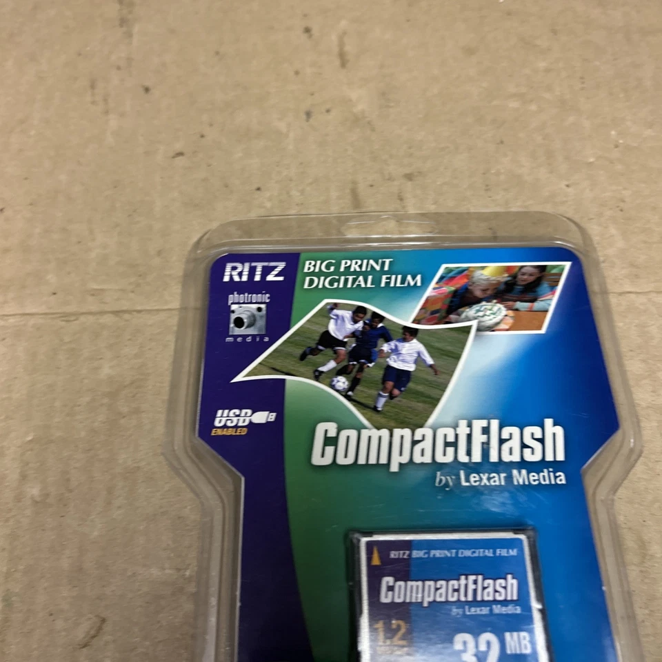 Ritz LEXAR Media Compact Flash Memory Card 32MB For Digital Camera NEW SEALED - Image 2 of 4