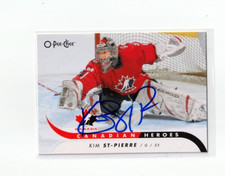 KIM ST-PIERRE autographed SIGNED '09/10 O-Pee-Chee 
