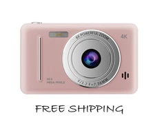 Digital Camera 32GB HD 1080P 50MP 2.4'' LCD Screen 8X Zoom Anti-Shake PINK